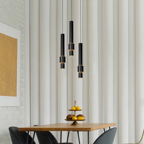 Lucide MARGARY - Suspension - Ø 28 cm - LED Dim. - 3x4W 2700K - Noir - ambiance 1